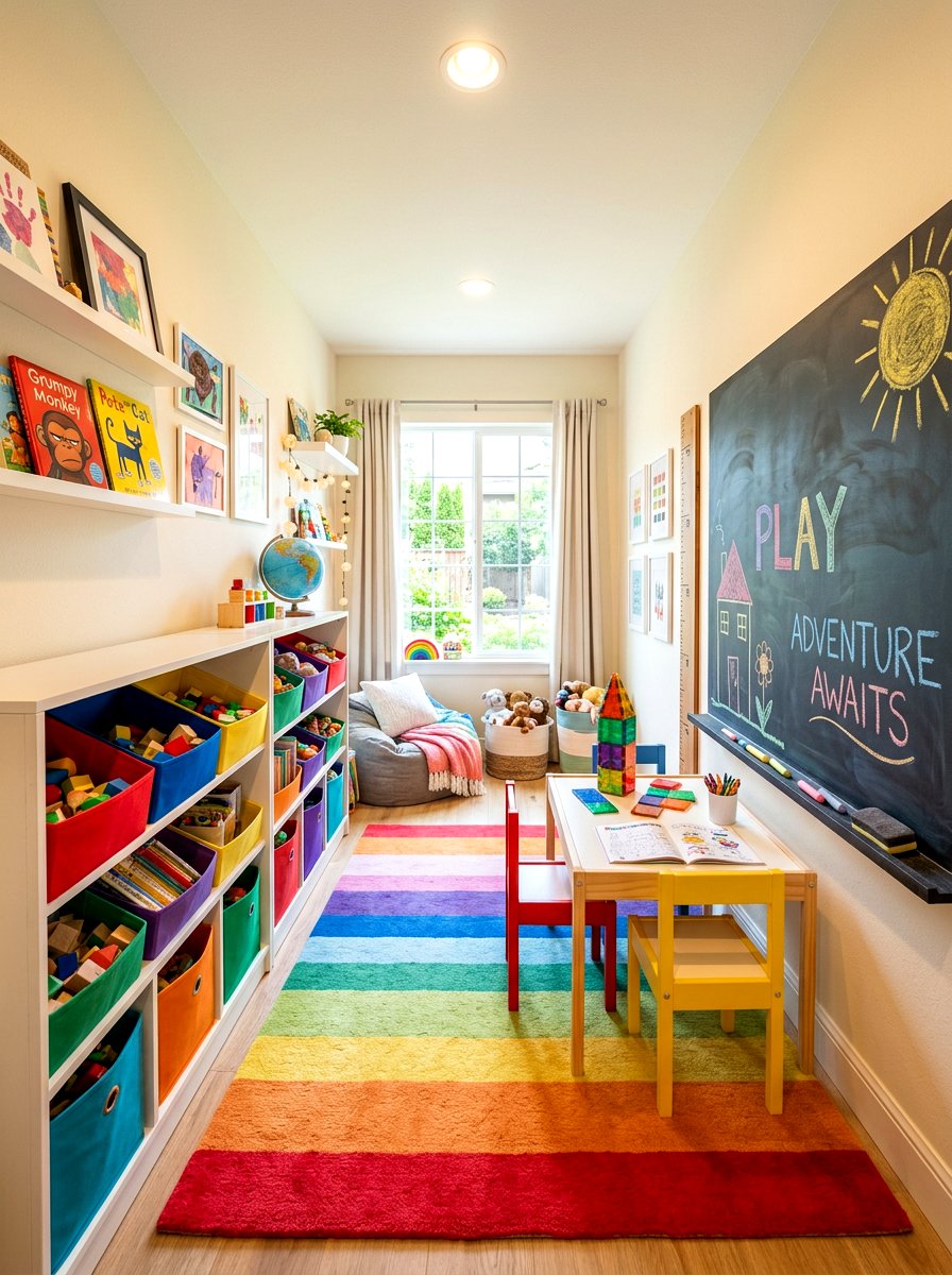 Small narrow kids playroom - 30 narrow room decorating ideas