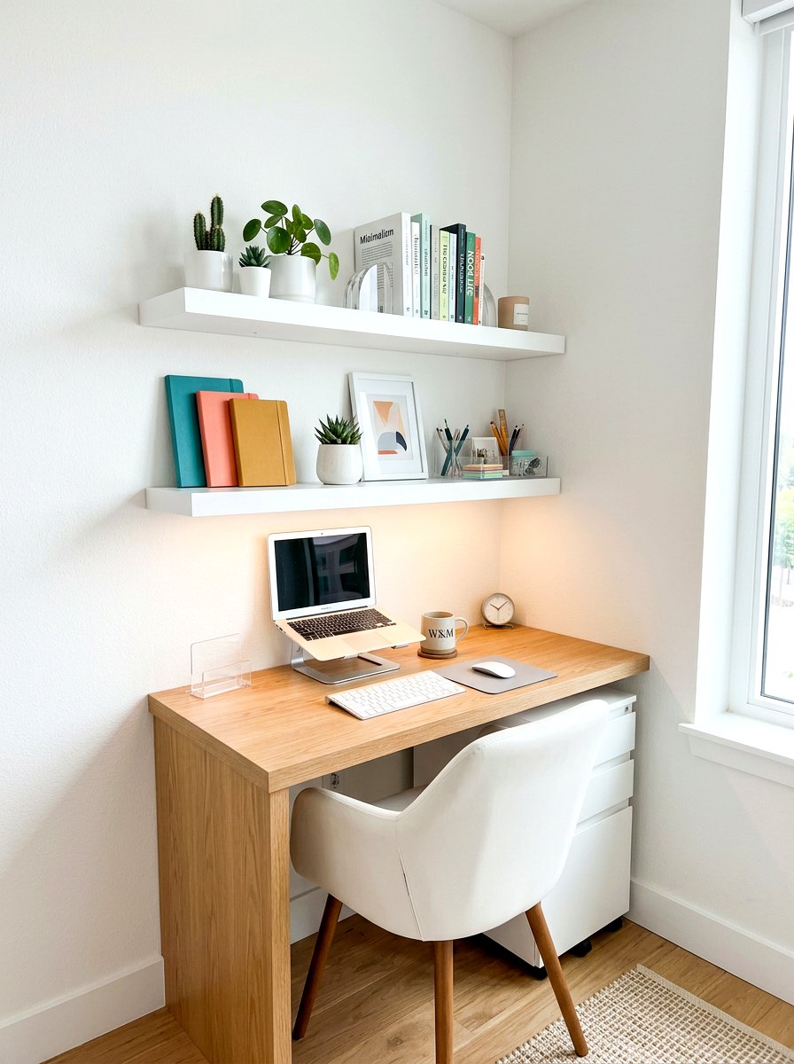 Small nook office shelves - 30 home office shelf ideas