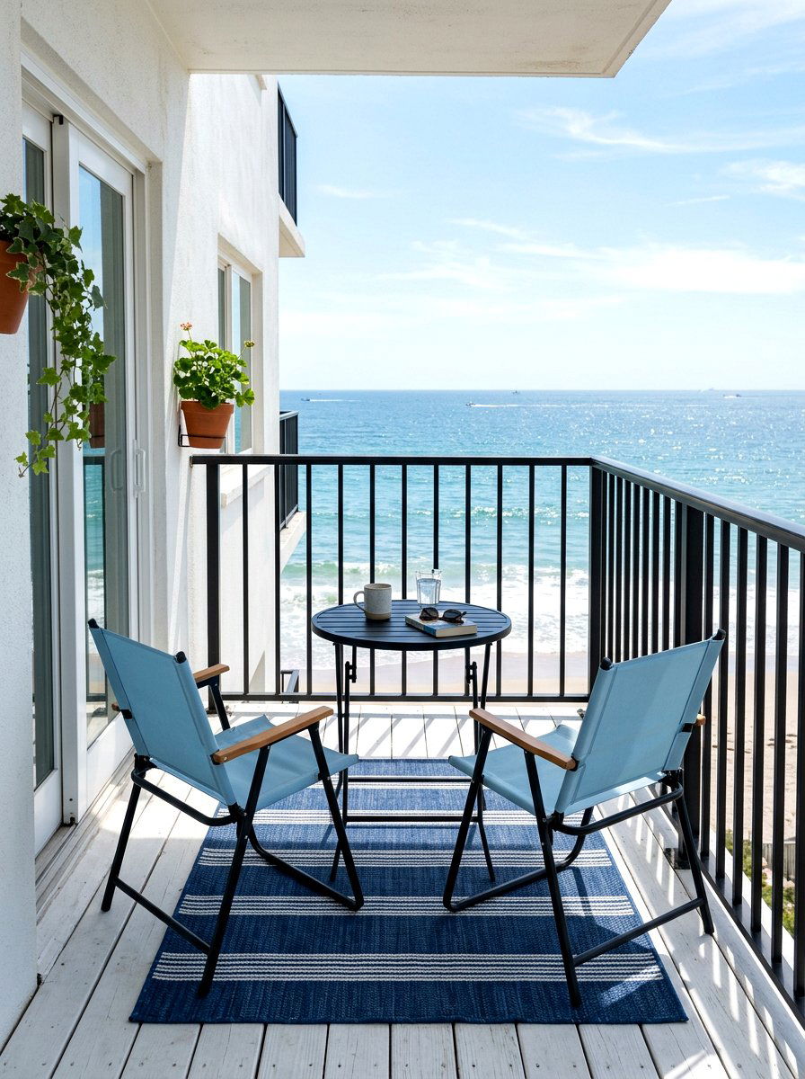 Small oceanfront balcony - 30 beach house patio ideas