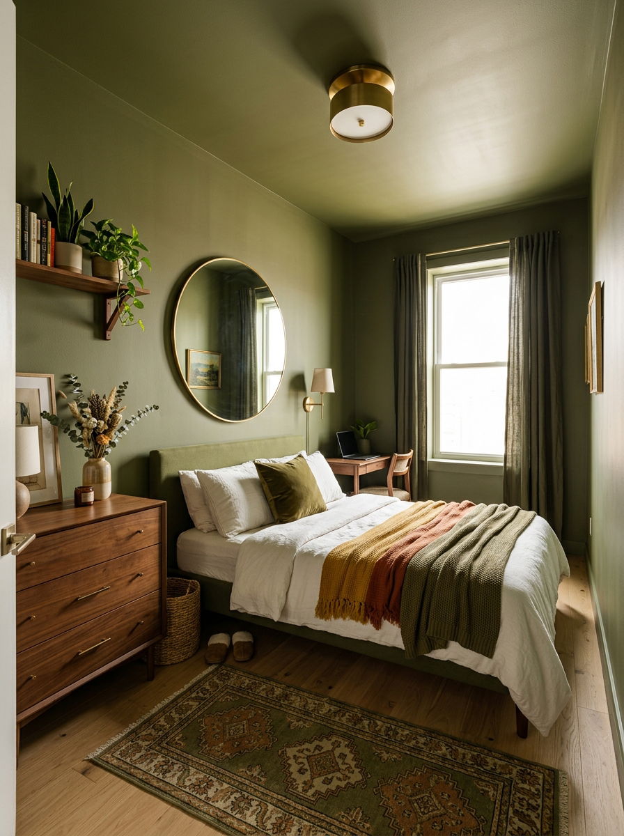 Small olive green bedroom - 30 olive green bedroom ideas