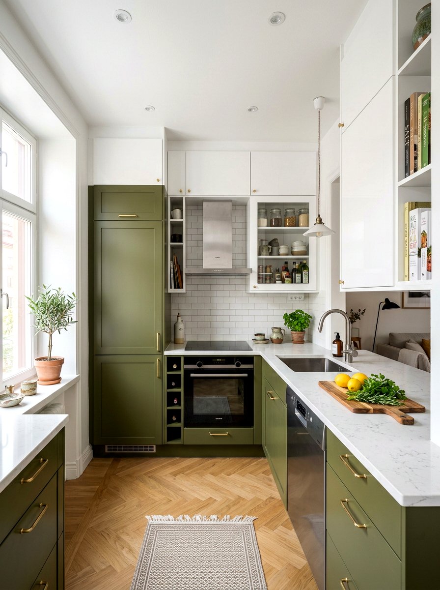 Small olive green kitchen - 30 olive green kitchen ideas