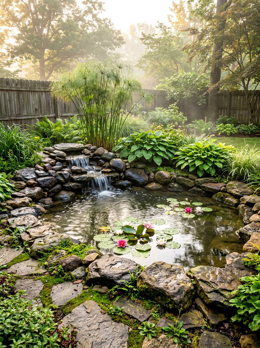 Small outdoor pond - 30 backyard corner ideas