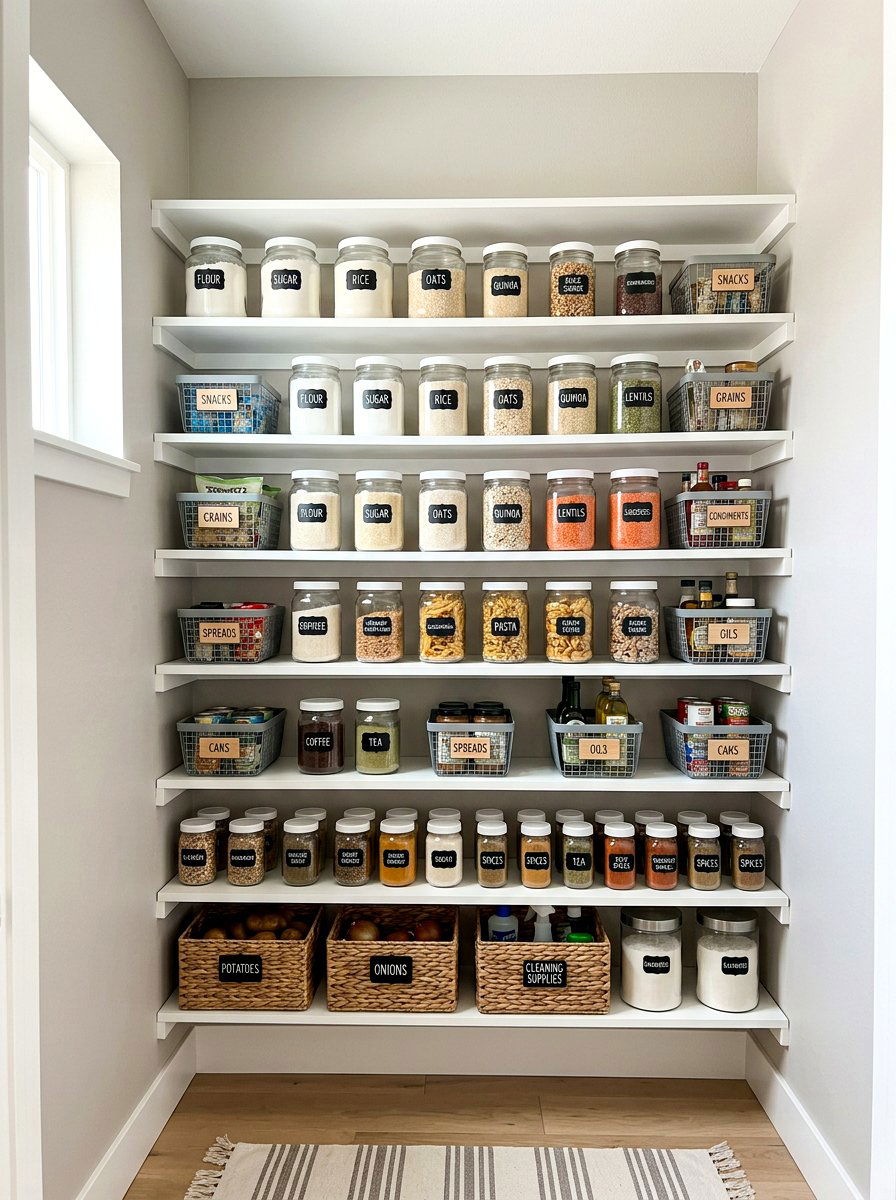 Small pantry open shelf layout - 30 pantry with open shelving ideas