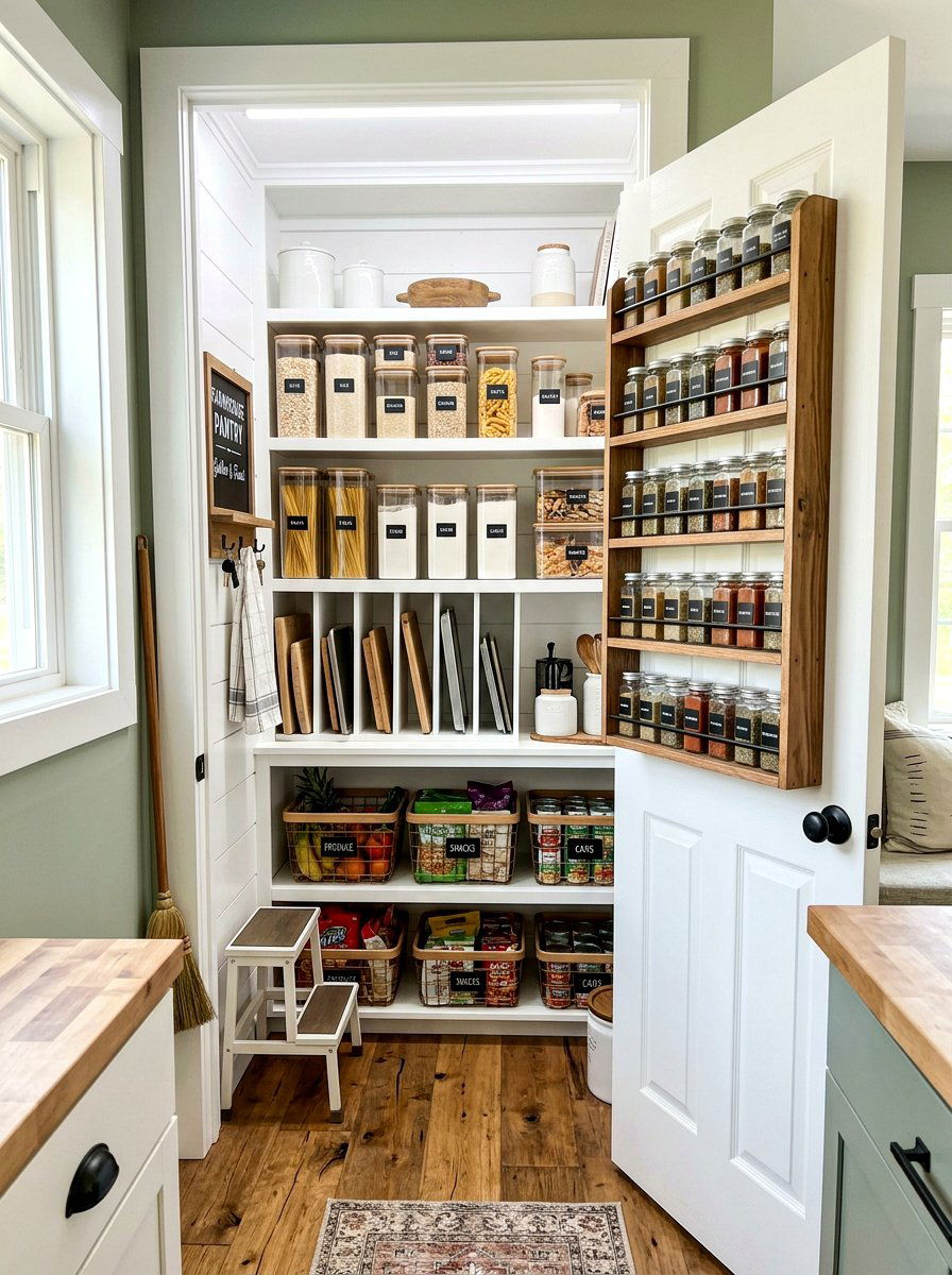 Small pantry shelving solutions - 30 farmhouse pantry shelving ideas