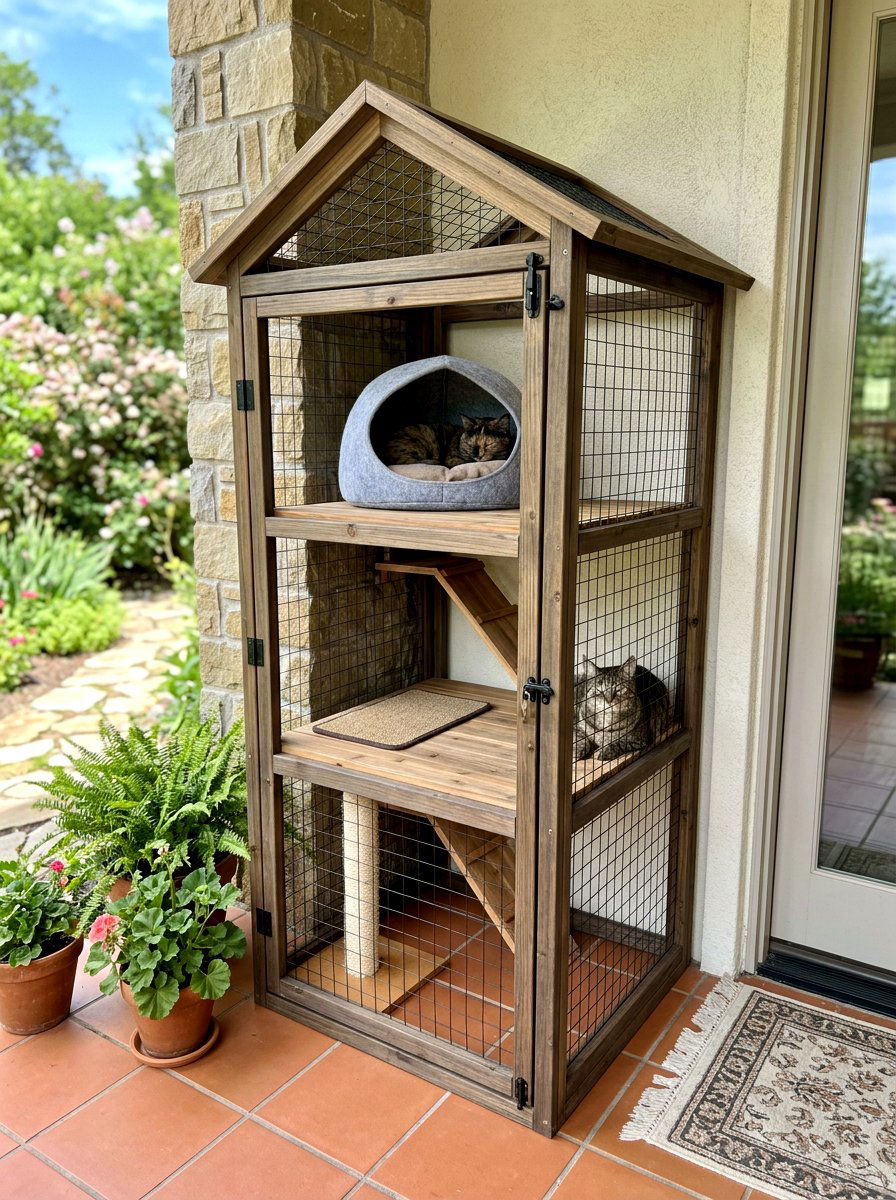 Small patio cat enclosure - 30 catio ideas
