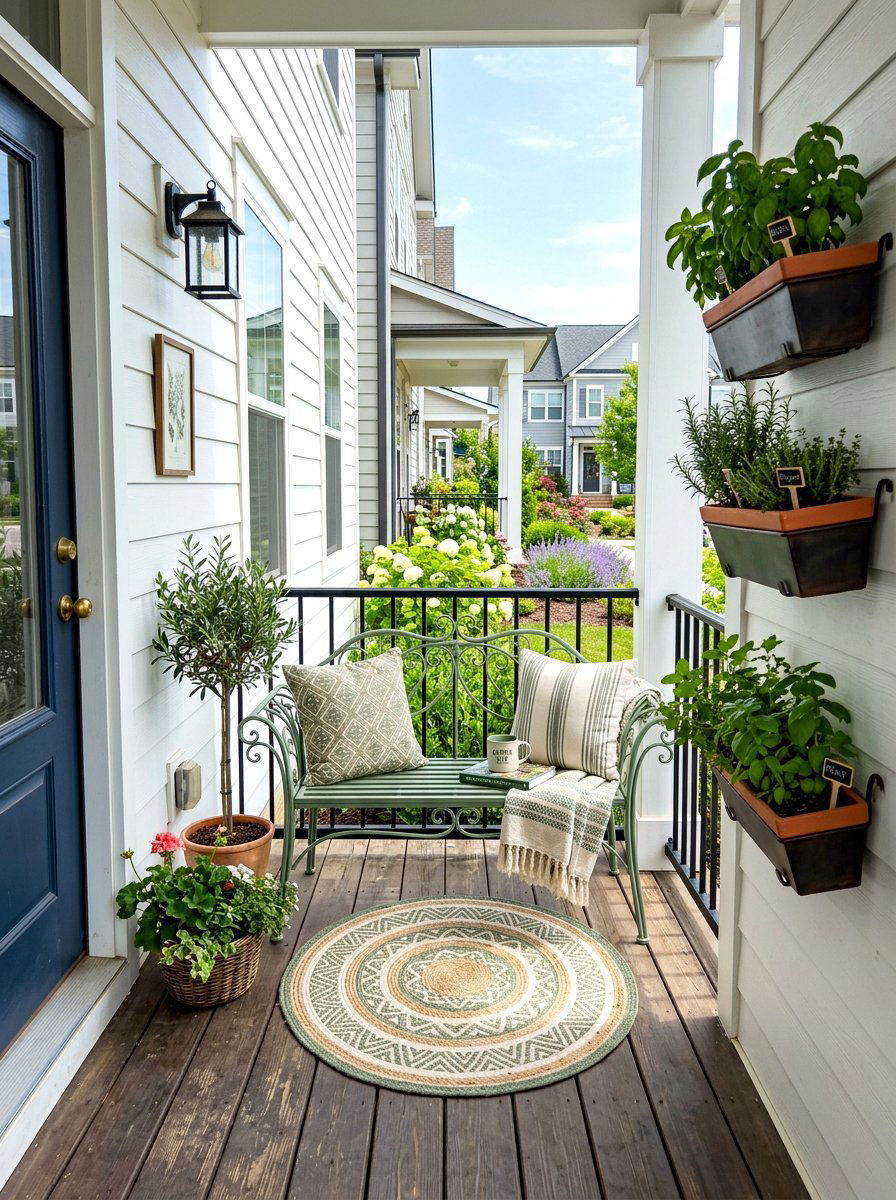 Small porch loveseat - 30 loveseat porch seating ideas