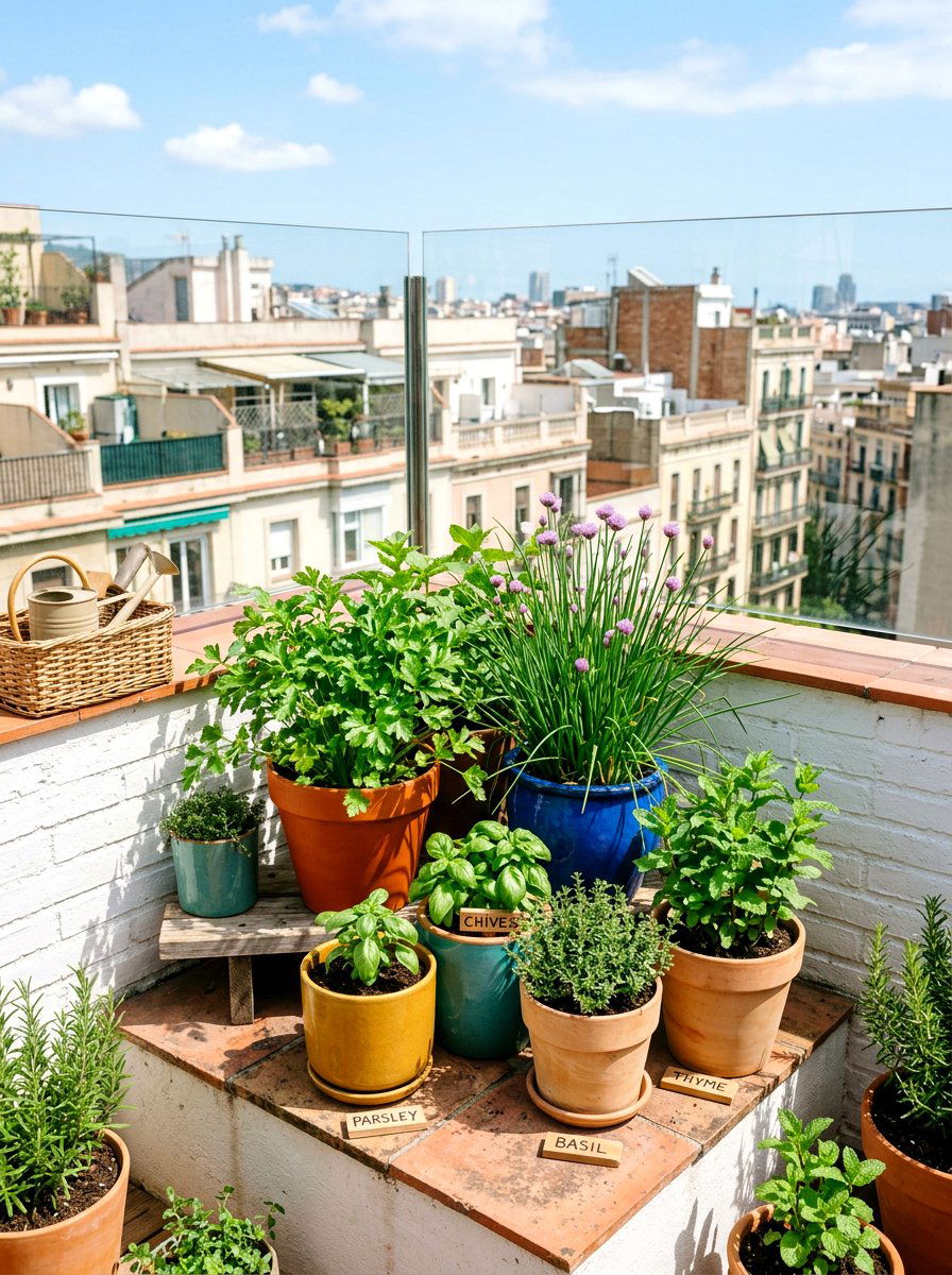 Small rooftop herb garden - 30 rooftop herb garden ideas