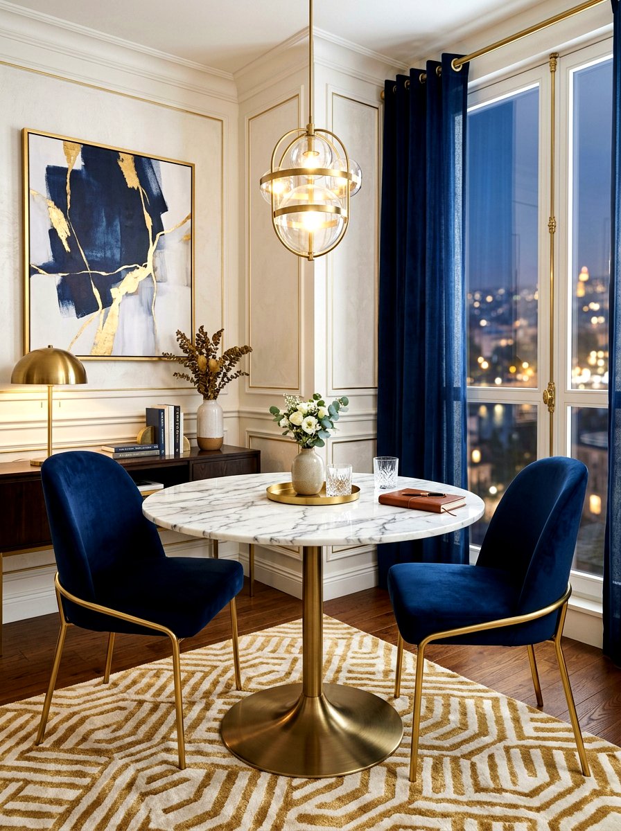 Small round marble table - 30 round dining table ideas