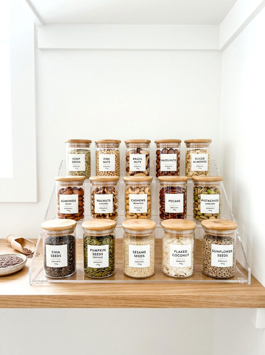 Small seed and nut containers - 30 pantry decanting ideas