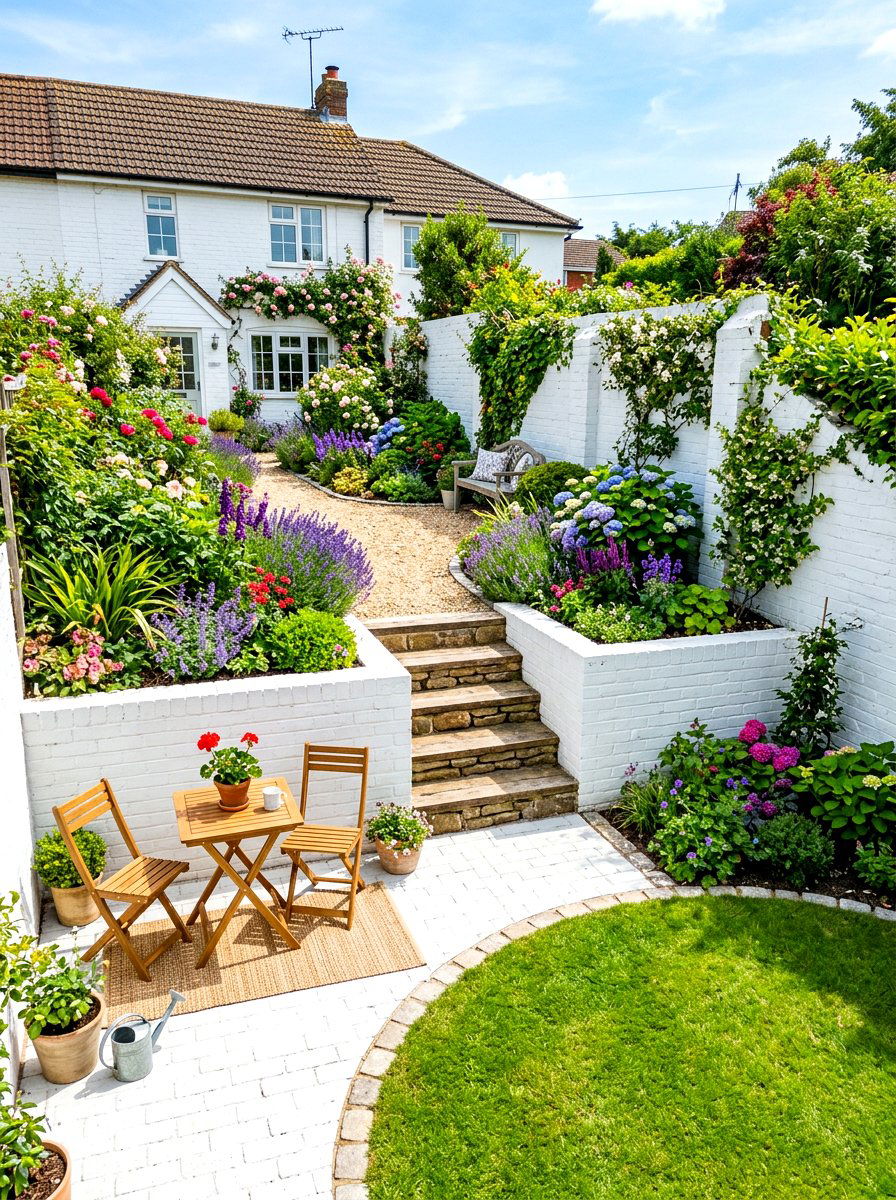 Small sloped yard - 30 split level backyard ideas