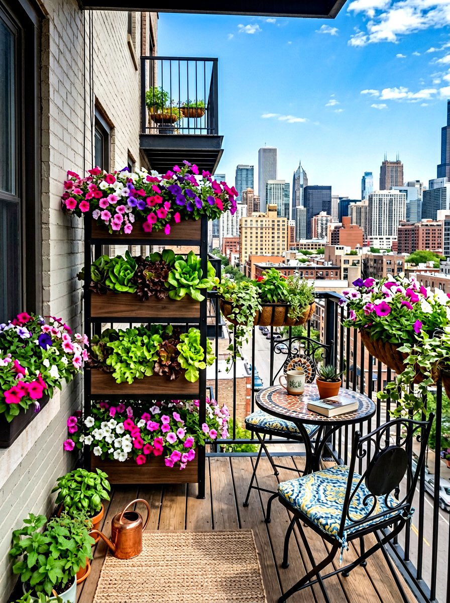 Small space deck units - 30 deck planter ideas