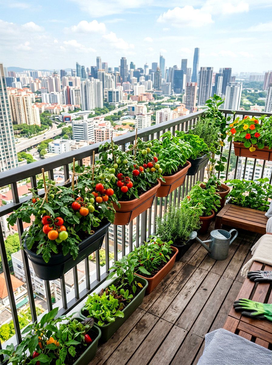 Small space garden - 30 patio vegetable garden ideas