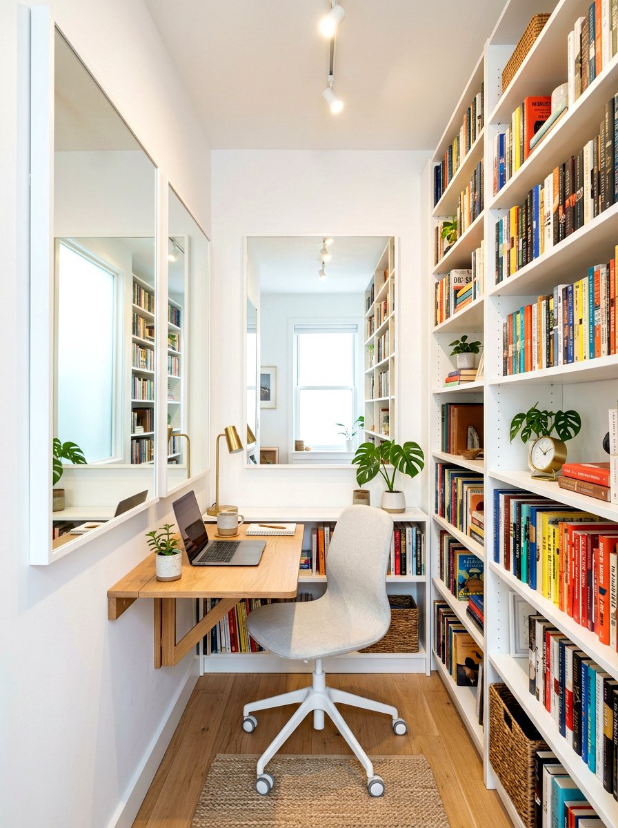 Small space library office - 30 book lover office ideas