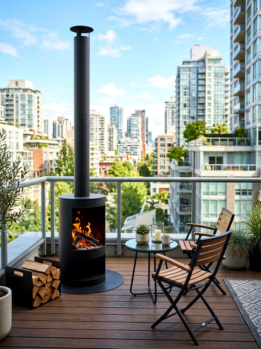 Small space patio fireplace - 30 patio fireplace lounge ideas