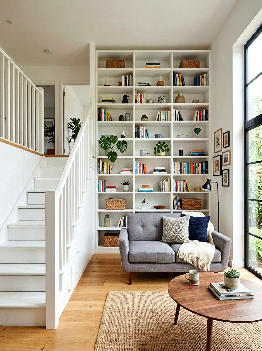 Small split level living room storage - 30 split level living room ideas