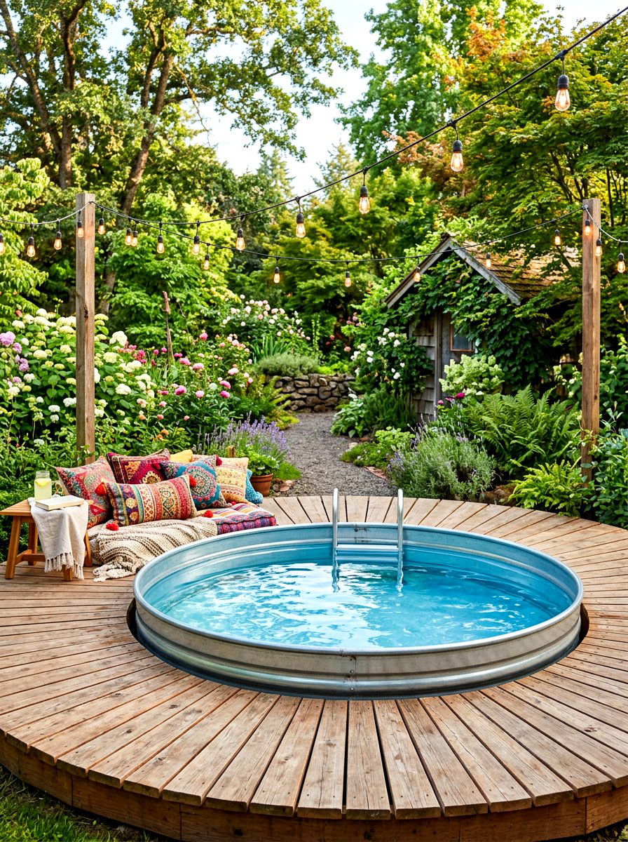 Small stock tank pool - 30 plunge pool backyard ideas aesthetic