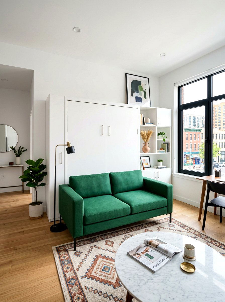 Small studio layout murphy bed - 30 small room layout ideas