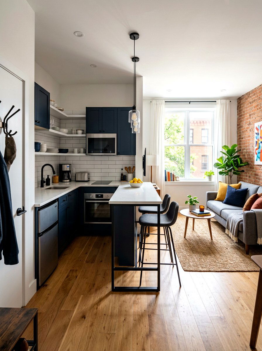 Small studio layout separate kitchen - 30 small room layout ideas