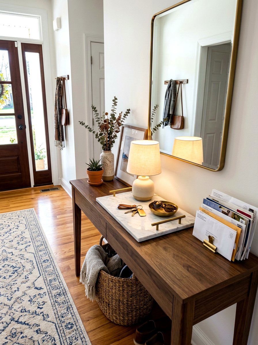 Small tray for keys - 30 foyer console styling ideas