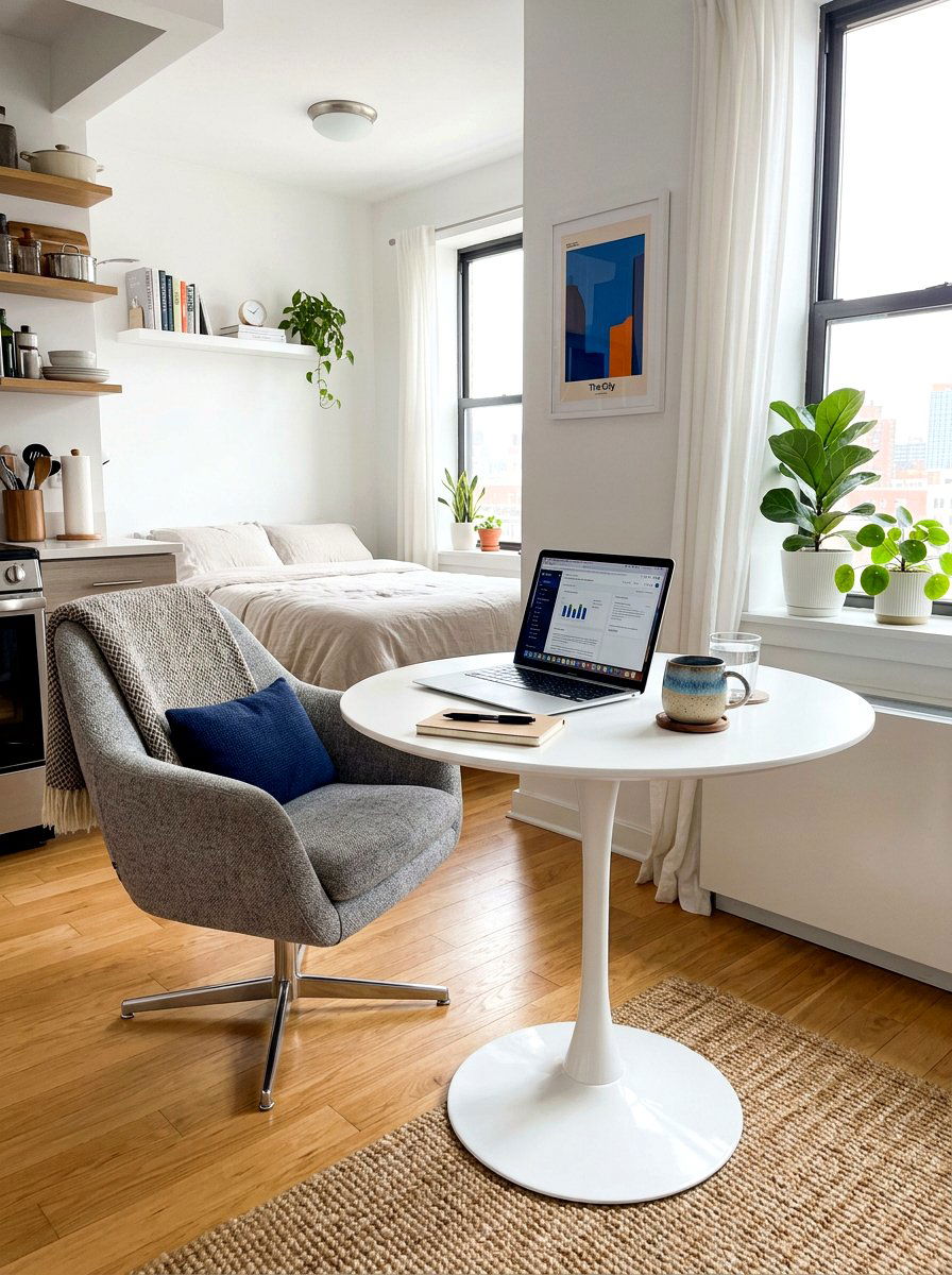 Small tulip table in studio apartment - 30 tulip table decor ideas