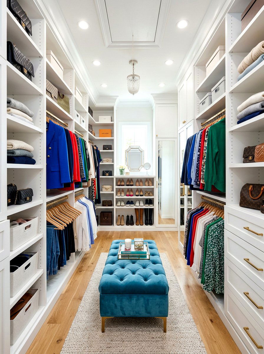 Small walk in closet layout - 30 small room layout ideas