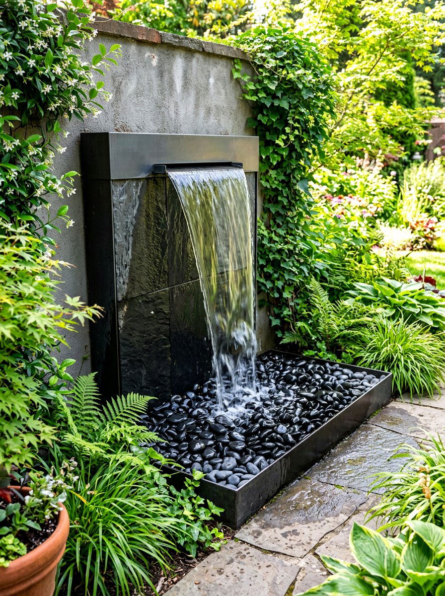 Small water feature - 30 small patio ideas