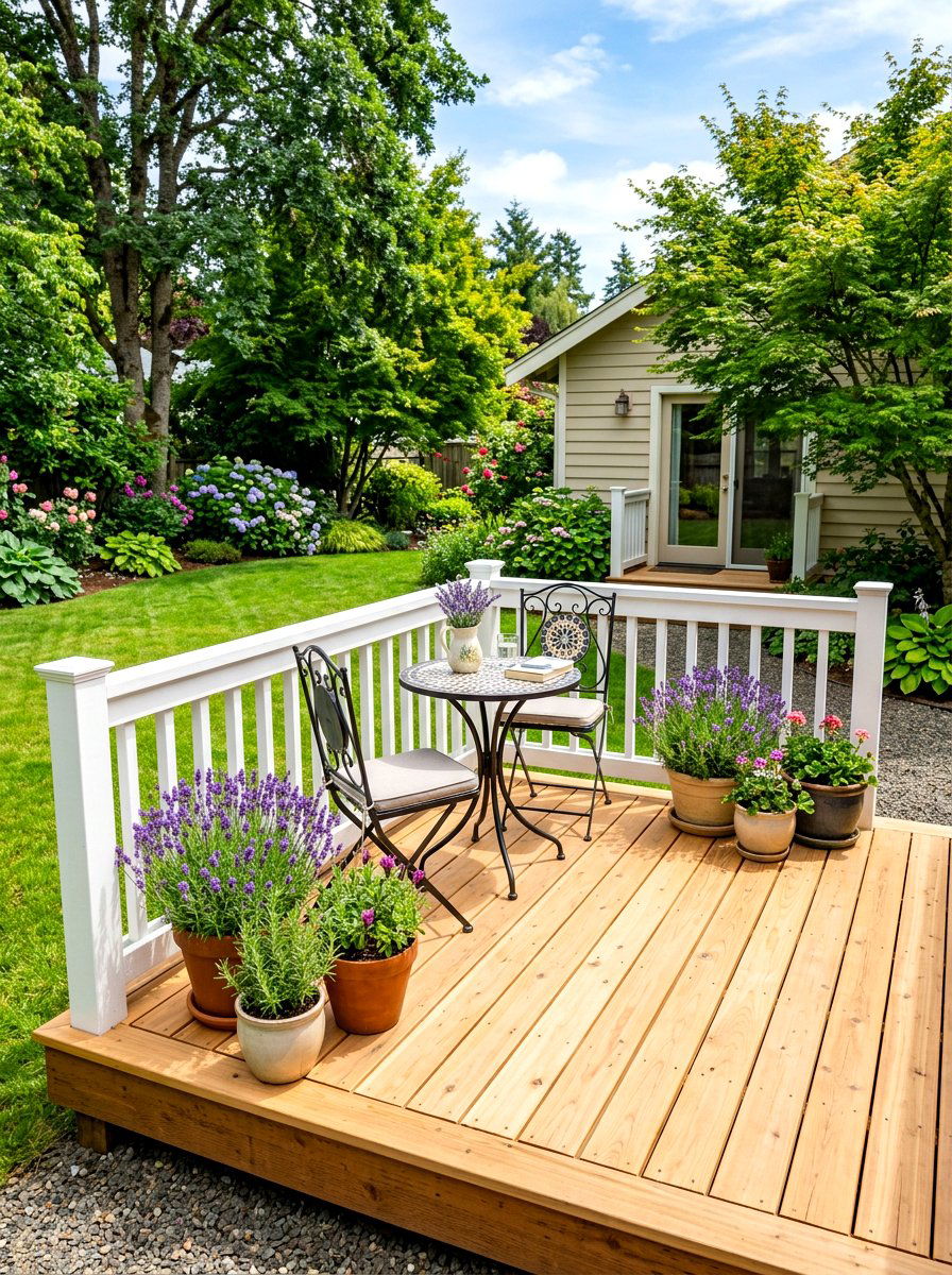 Small wooden deck - 30 cozy deck ideas