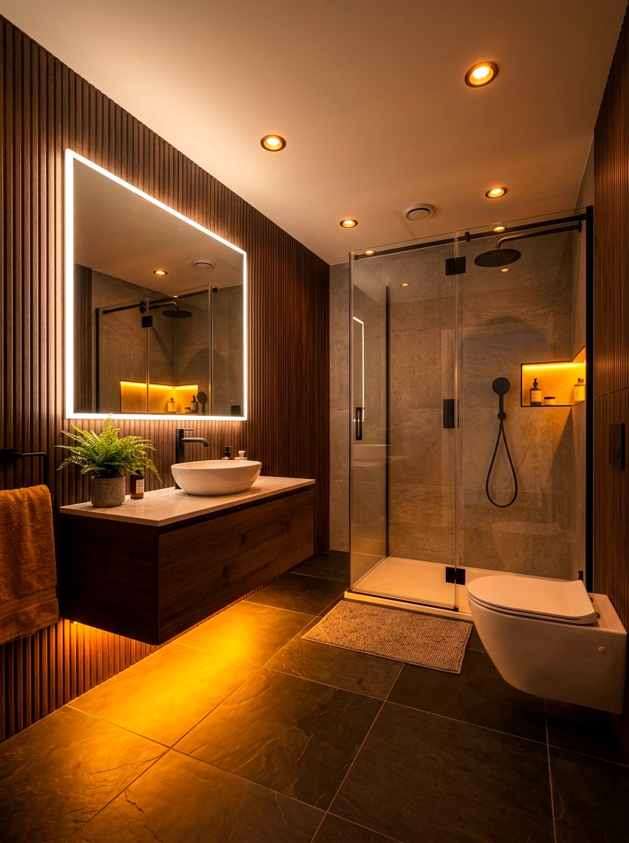 Smart Bathroom Lighting - 30 wellness bathroom ideas