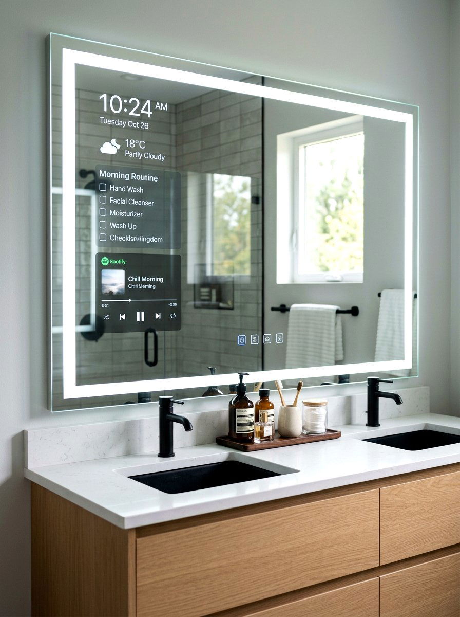 Smart Bathroom Mirror - 30 wellness bathroom ideas