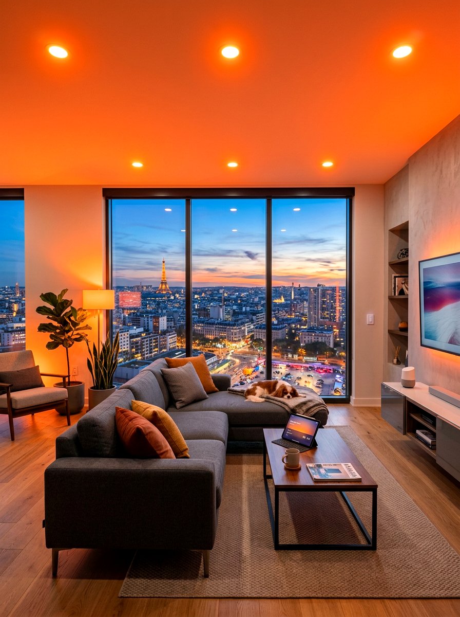 Smart Bulb Color Lighting - 30 living room lighting ideas