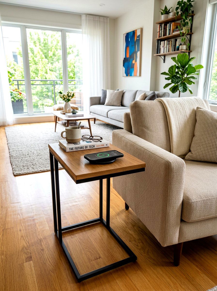 Smart Charging Side Table - 30 multipurpose furniture ideas