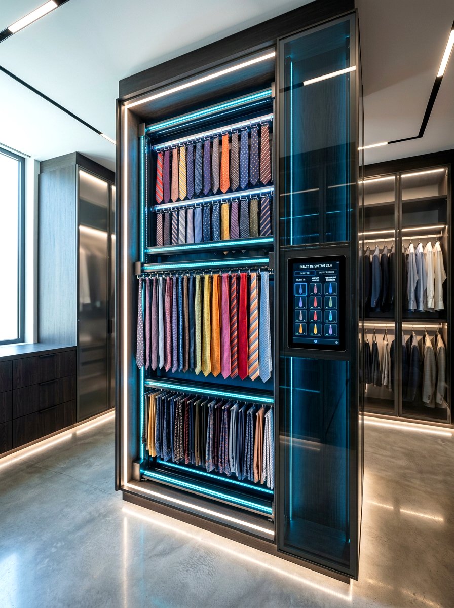 Smart Closet Tie System - 30 tie storage ideas