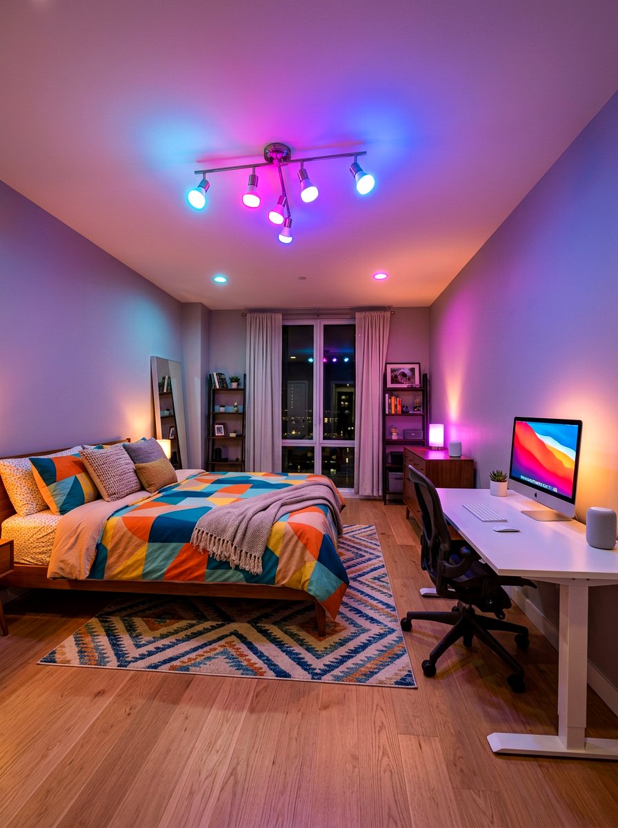 Smart Color Changing LED Bulbs - 30 ambient lighting bedroom ideas