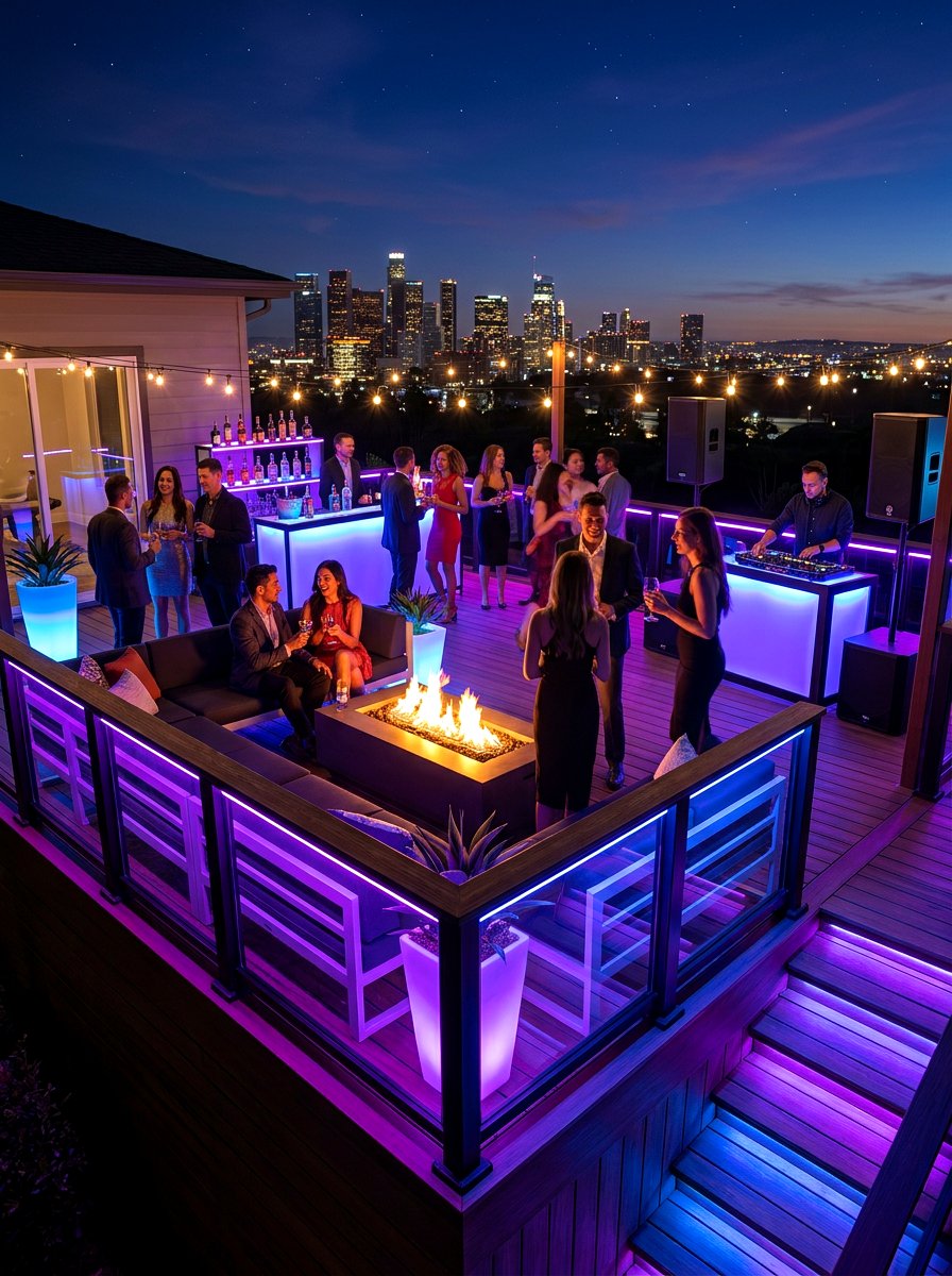 Smart Color Changing LED - 30 deck lighting ideas