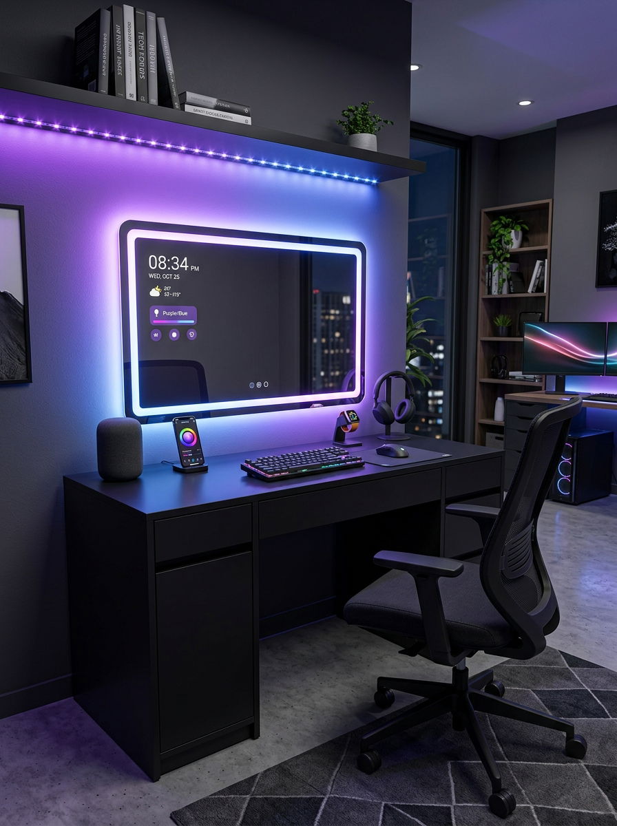 Smart Color Changing Lights - 30 vanity mirror lighting ideas
