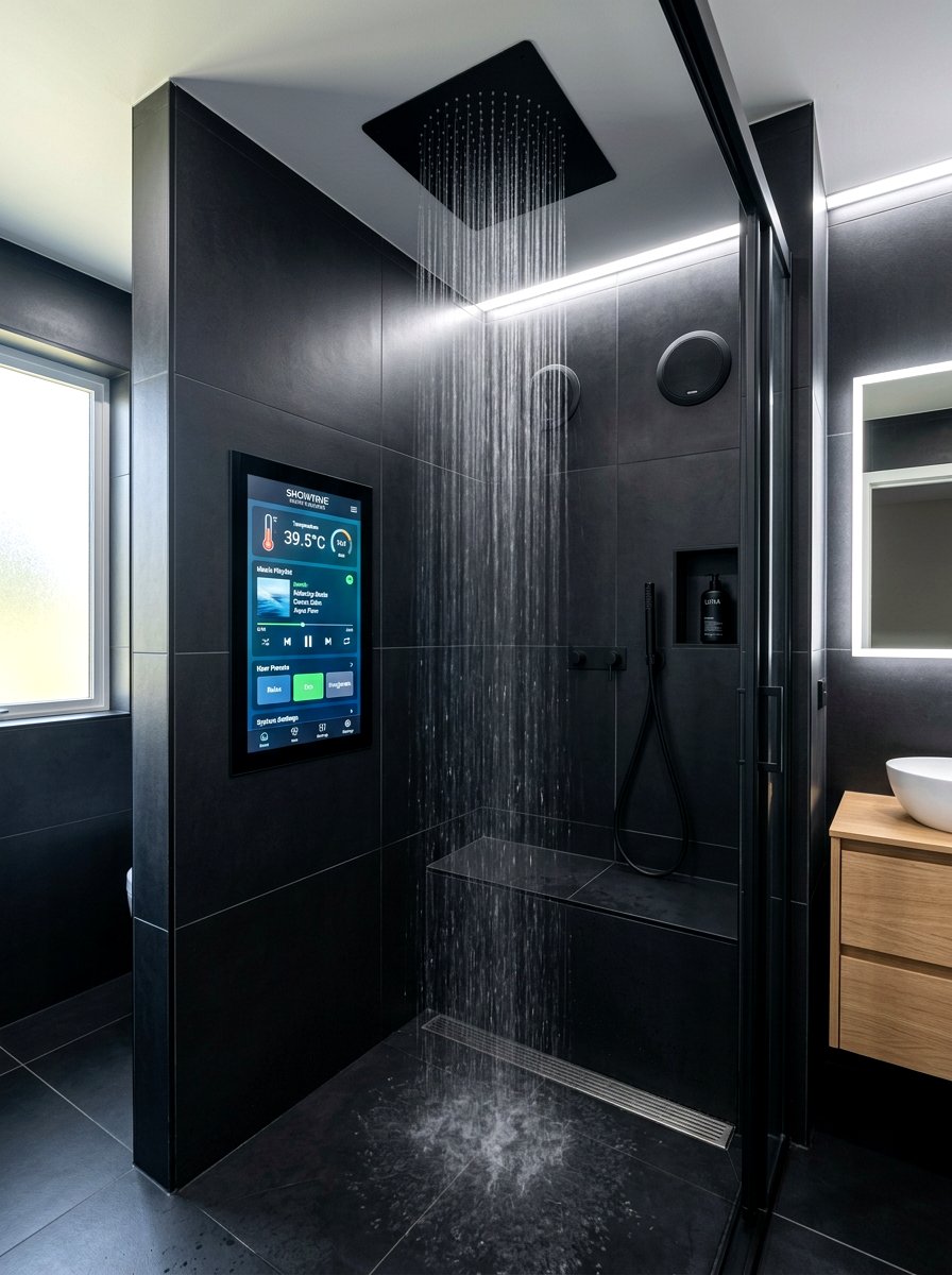 Smart Digital Rain Shower - 30 rain head shower bathroom ideas