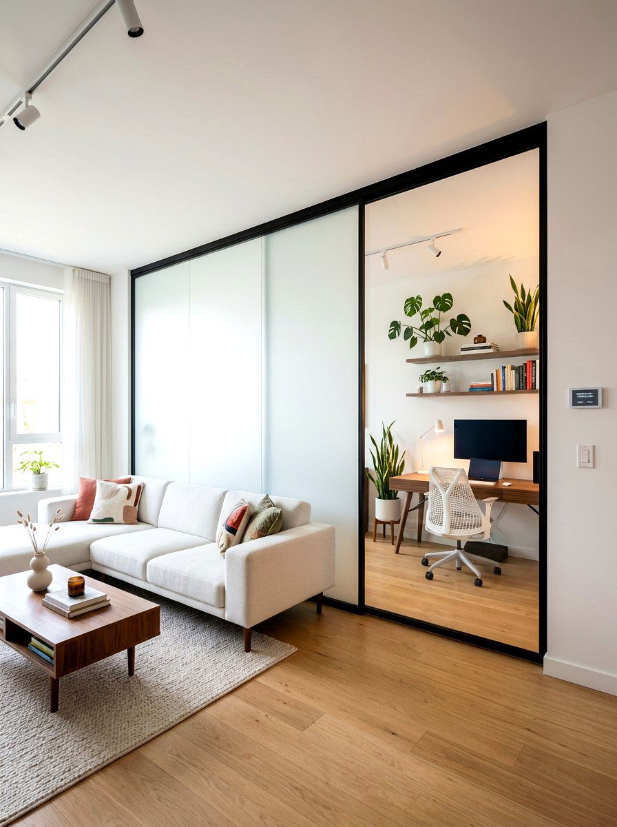 Smart Glass Partition - 30 futuristic glam living room ideas