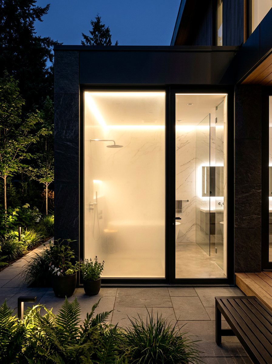 Smart Glass Technology - 30 shower window privacy ideas