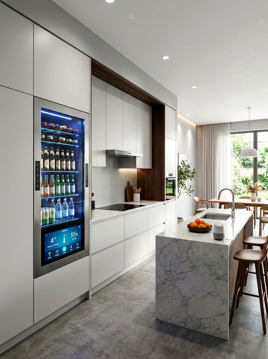 Smart Home Integrated Cooler - 30 beverage drawer ideas