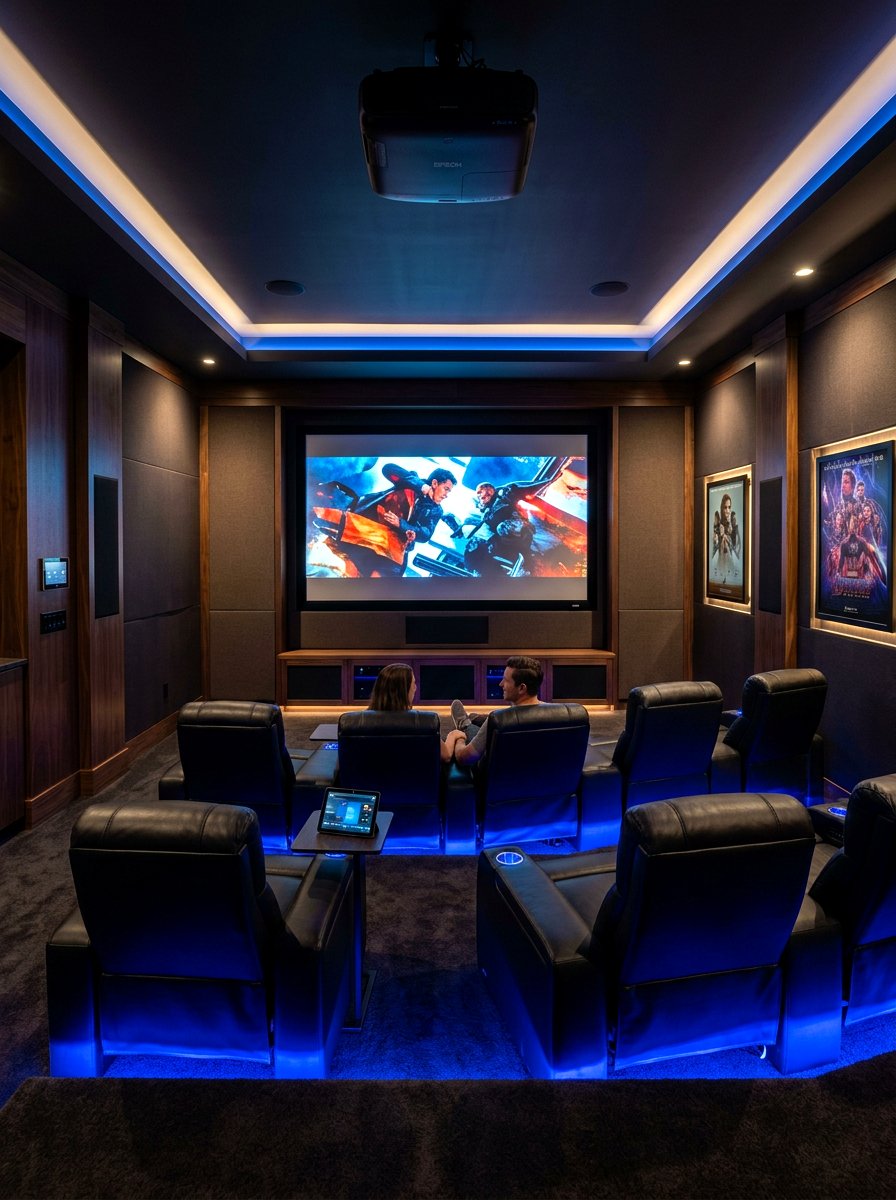 Smart Home Theater - 30 futuristic glam living room ideas