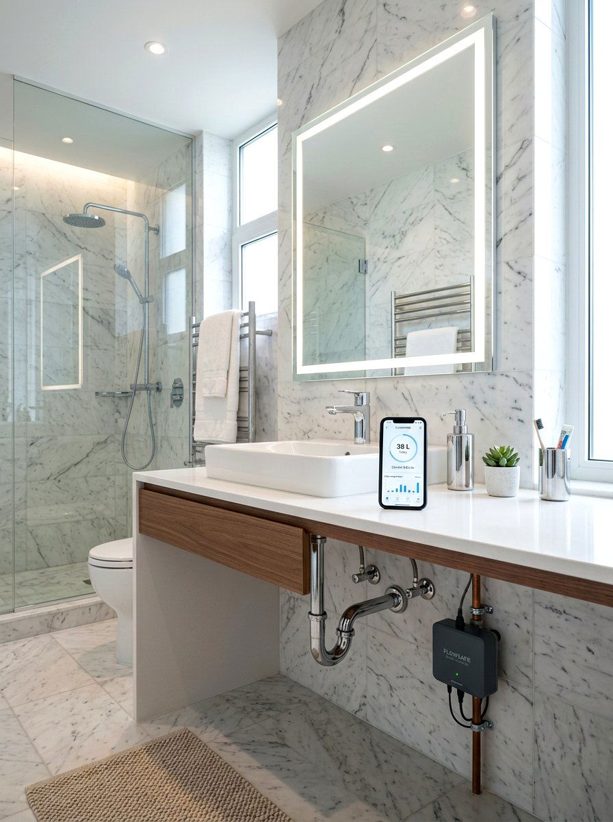 Smart Home Water Monitor - 30 eco bathroom ideas