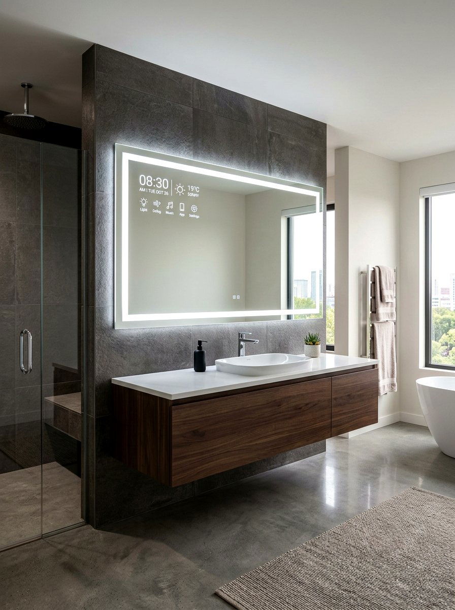 Smart Led Mirror - 30 TikTok bathroom decor ideas