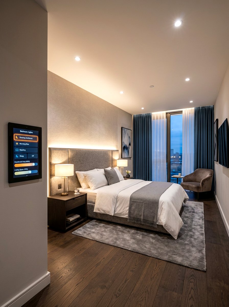 Smart Lighting Control - 30 boutique hotel bedroom ideas