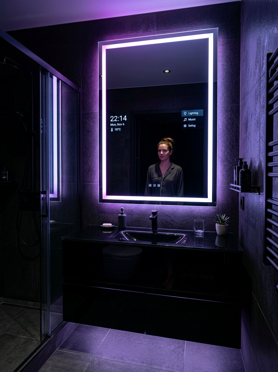 Smart Lighting Mirror - 30 vanity lighting ideas