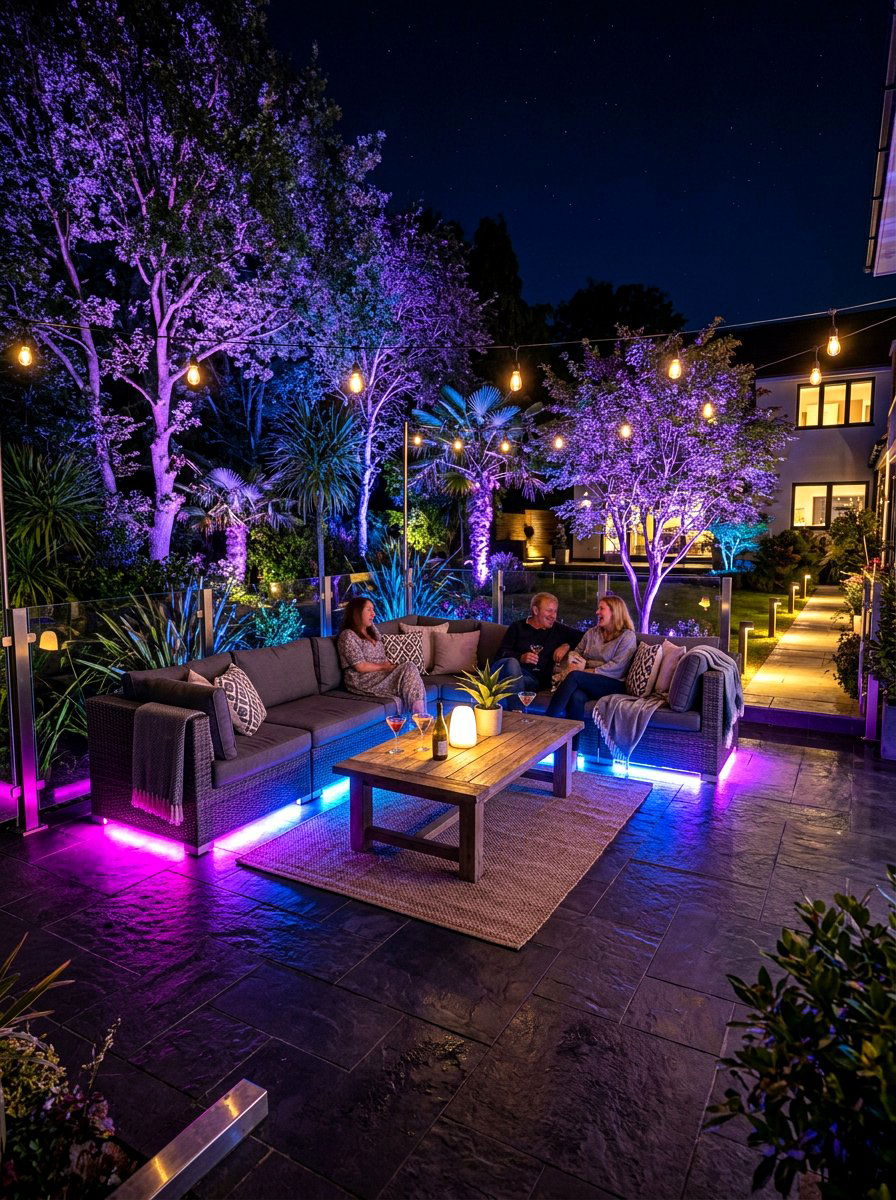 Smart Lighting Mood Lounge - 30 resort patio lounge ideas
