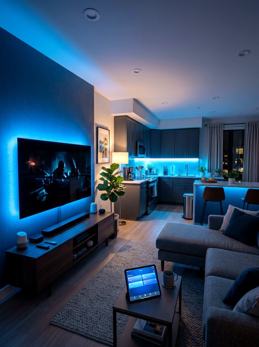 Smart Lighting Setup - 30 first apartment ideas