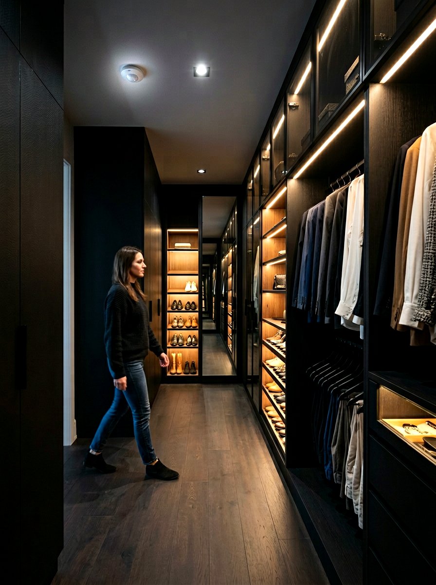 Smart Motion Lighting - 30 boutique closet ideas