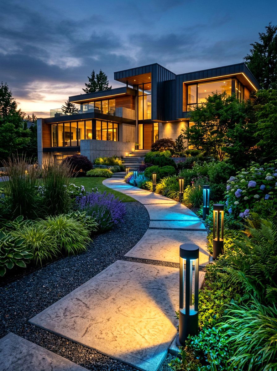 Smart Path Lights - 30 front path lighting ideas