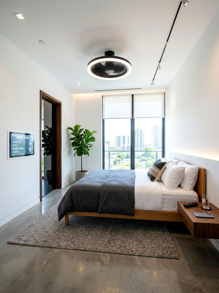 Smart Remote Control Fan - 30 bedroom ceiling fan ideas