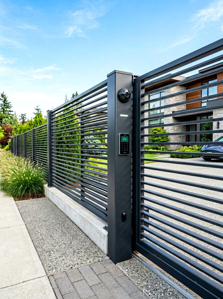 Smart Security Fence - 30 modern fence ideas